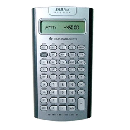 TEXAS INSTRUMENTS TI BA II Plus Professional Financial Calculator IIBAPROCLM1L1D IIBAPRO/CLM/1L1/D